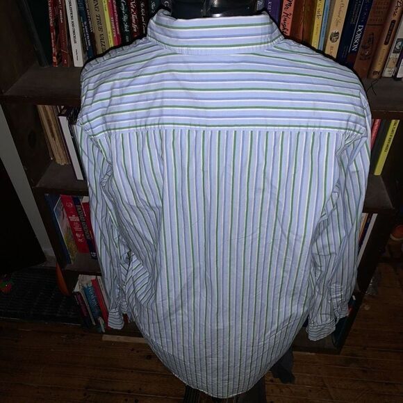 American Eagle blue striped business casual M button down shirt - Picture 2 of 2